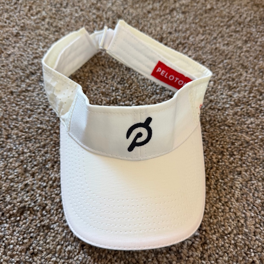 Peloton White Embroidered Logo Visor